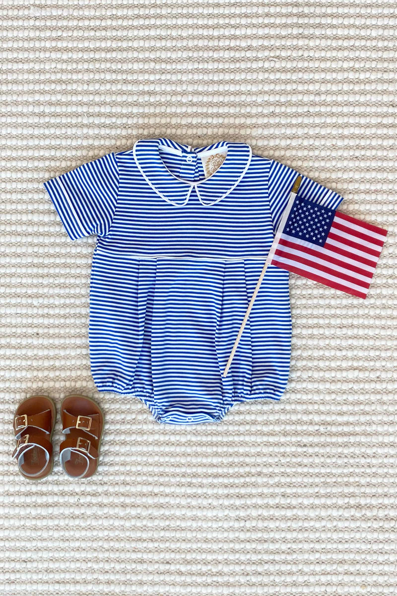 Bradford Bubble - Rockefeller Royal Stripe with Worth Avenue White
