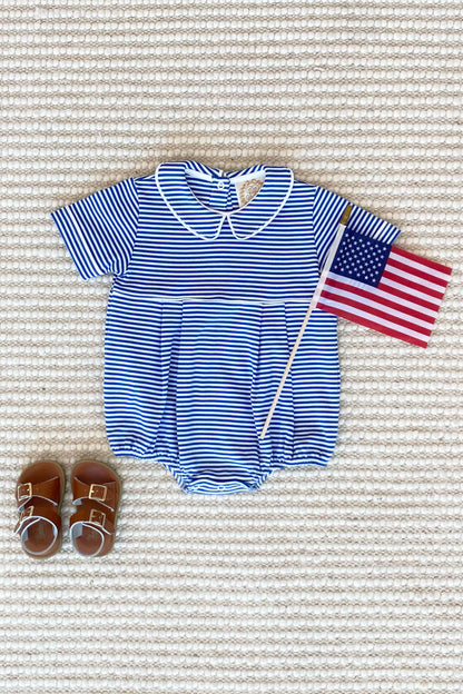 Bradford Bubble - Rockefeller Royal Stripe with Worth Avenue White