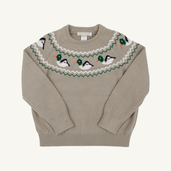 Isaac's Sweater - Fairisle, 
Keeneland Khaki/Ducks