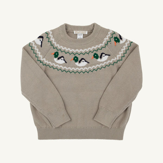 Isaac's Sweater - Fairisle, 
Keeneland Khaki/Ducks