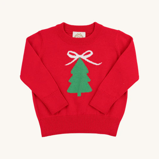 Isabelle's Intarsia Sweater, 
Richmond Red/Christmas Tree