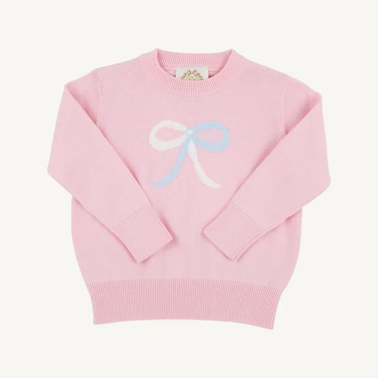 Isabelle's Intarsia Sweater, 
Palm Beach Pink/Bow