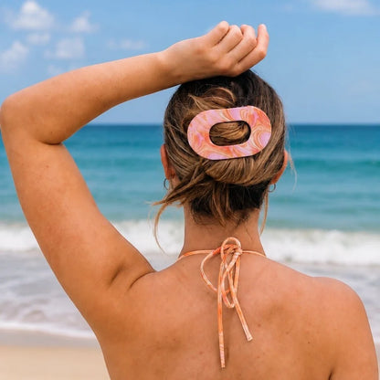 Teleties Flat Round Hair Clip - Just Keep Swimming
