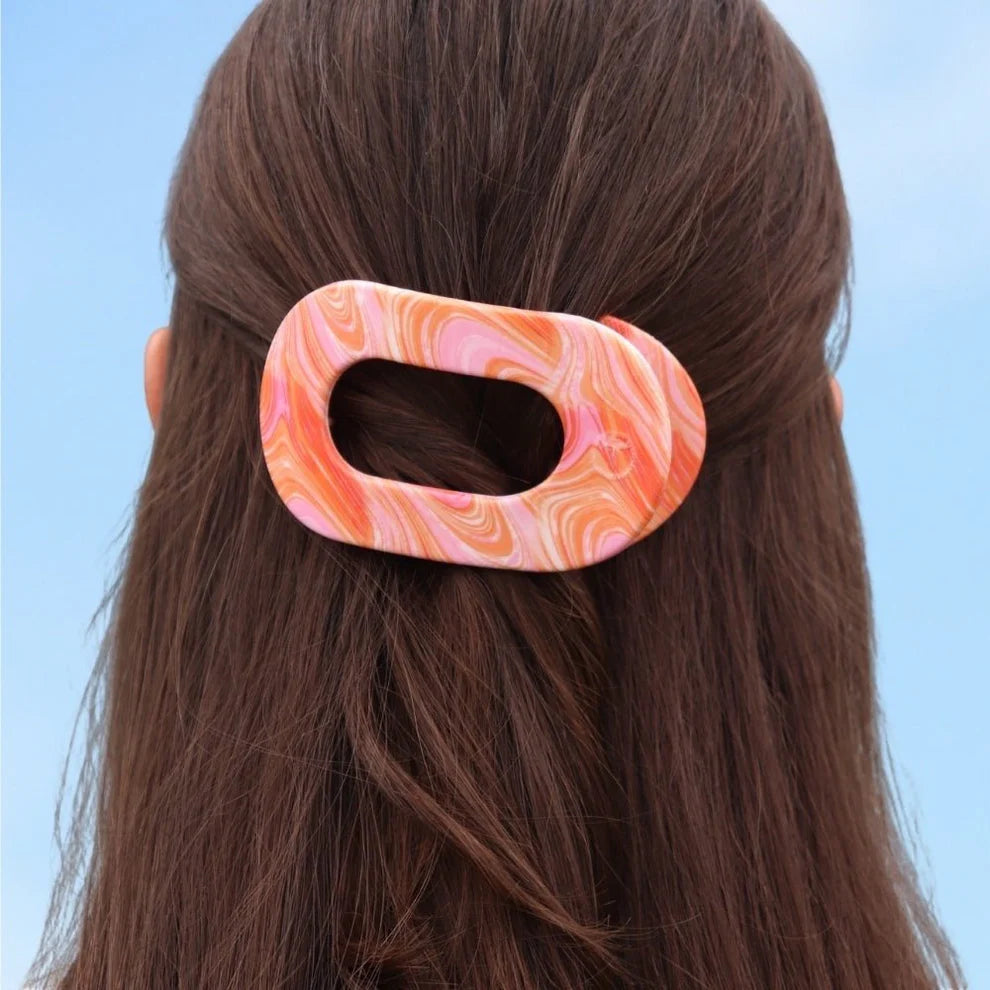 Teleties Flat Round Hair Clip - Just Keep Swimming