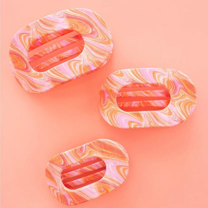 Teleties Flat Round Hair Clip - Just Keep Swimming