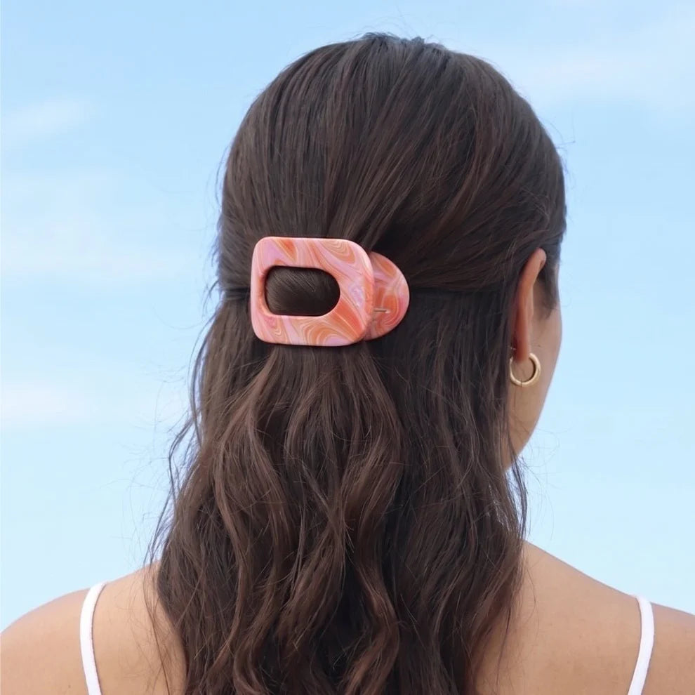 Teleties Flat Round Hair Clip - Just Keep Swimming