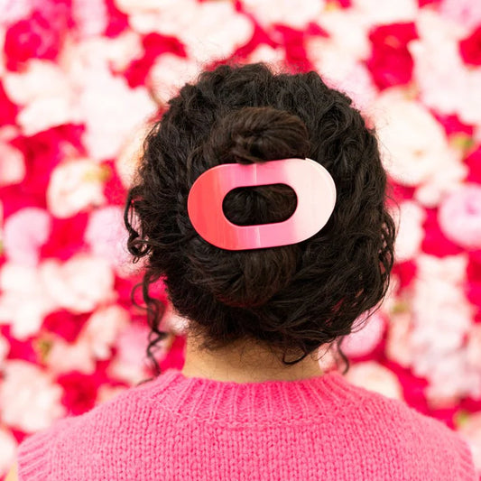 Teleties Flat Round Hair Clip - Kiss & Tell