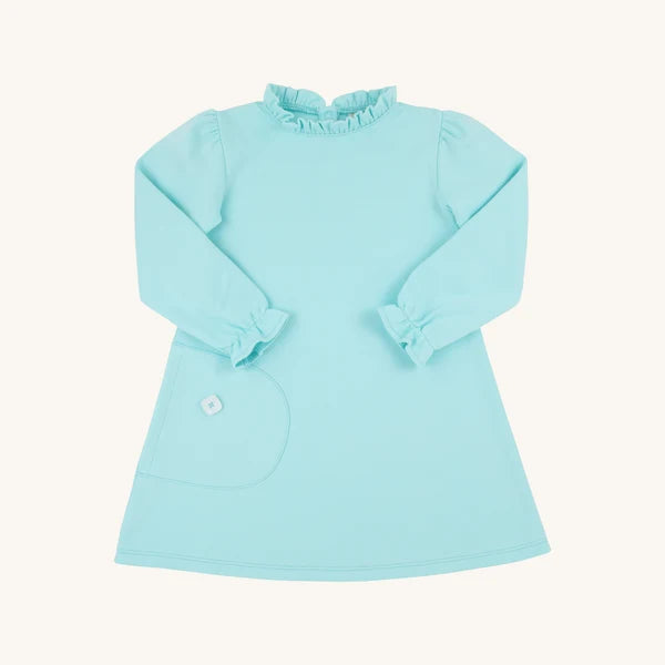 Long Sleeve Lizzie's Luxe Leisure Dress, 
Edisto Egg Blue