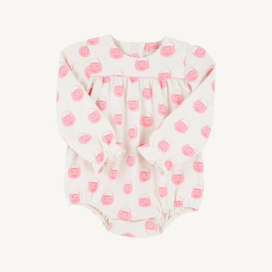Long Sleeve Penny's Play Bubble - Vintage-Prep Pumpkin Pails (Sandpearl Pink)