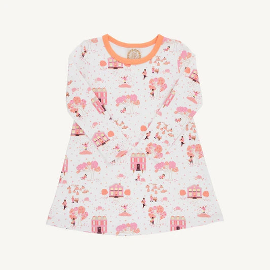 Long Sleeve Polly Play Dress - Heavy Weight, 
Fall on Fincastle Rd/Seashore Sherbet