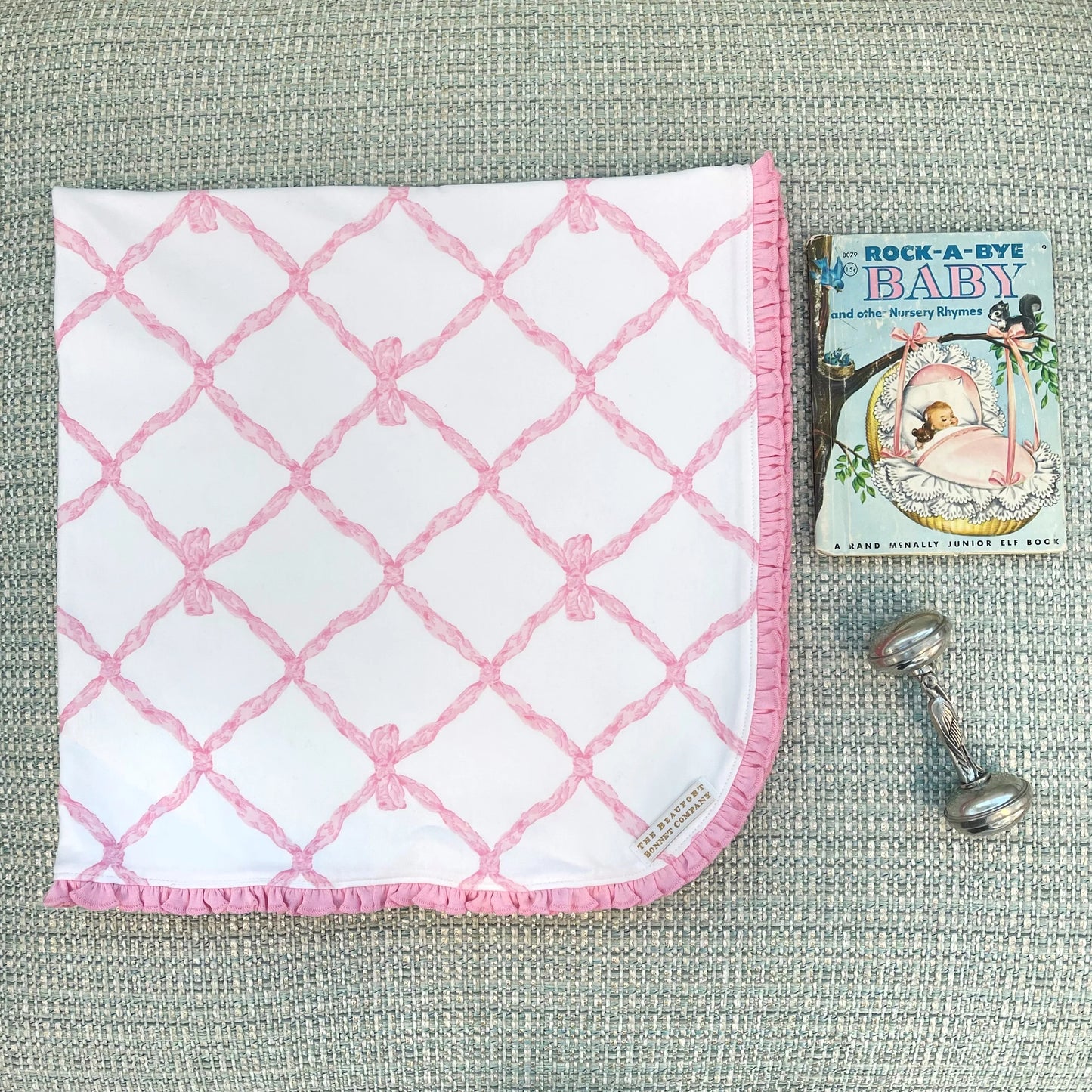 Baby Buggy Blanket, 
Belle Meade Bow/Pier Party Pink