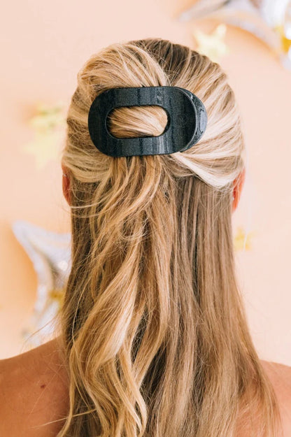 Teleties Flat Round Hair Clip - Midnight Magic