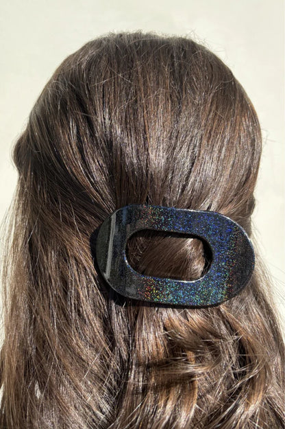 Teleties Flat Round Hair Clip - Midnight Magic