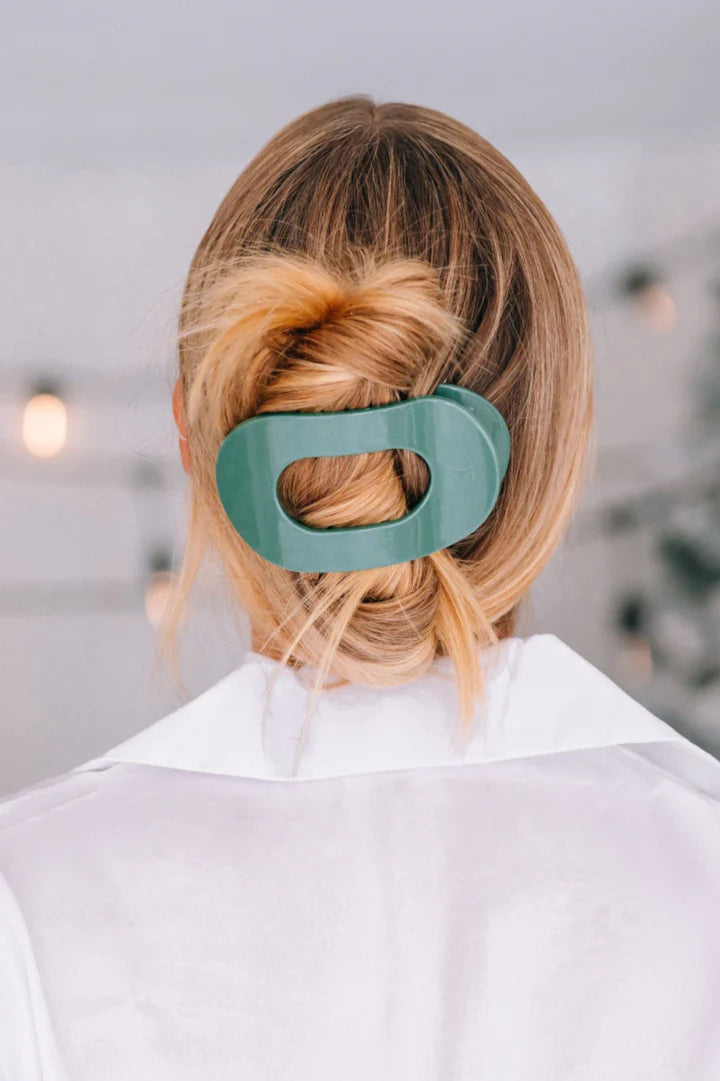 Teleties Flat Round Hair Clip - Mistletoe