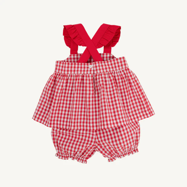 Nancy's Novelty Set- Woven Dyed Yarn, 
Richmond Red Gingham/Richmond Red/Watermelon