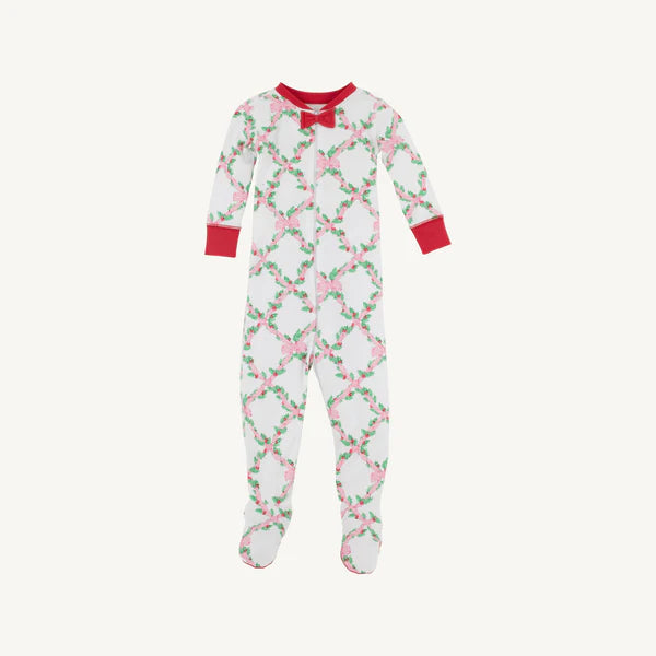 Noelle's Night Night Footed, 
TBBC Holly-Day/Richmond Red