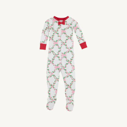 Noelle's Night Night Footed, 
TBBC Holly-Day/Richmond Red