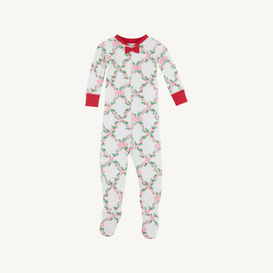 Noelle's Night Night Footed, 
TBBC Holly-Day/Richmond Red