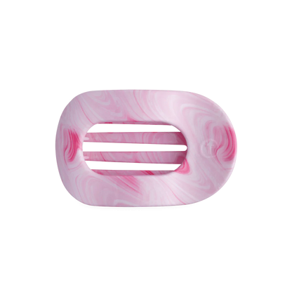 Teleties Flat Round Hair Clip - Pinch Me! Pink
