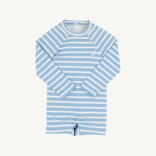 Price Pool Romper, 
Sarasota Sky Stripe