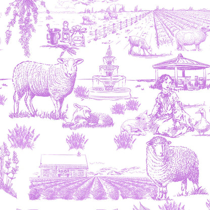 Sleeveless Rebecca Romper - Lavender and Lambs with Beale Street Blue