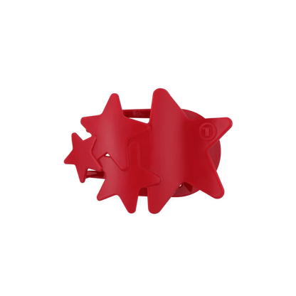 Red Shooting Star Medium Flat Hair Clip