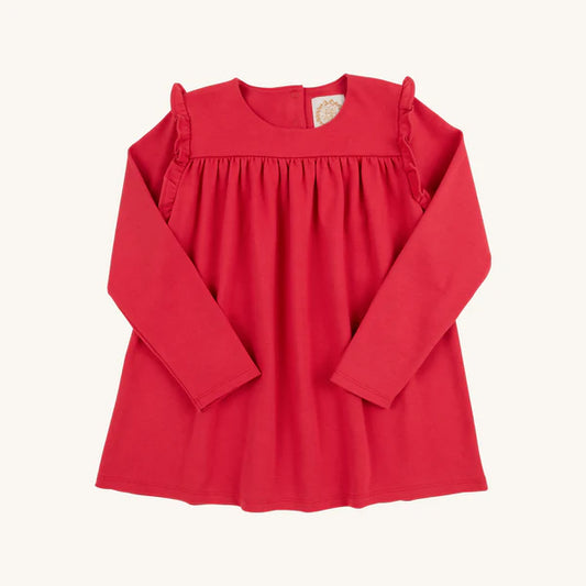 Ruby Mills Ruffle Top, 
Richmond Red