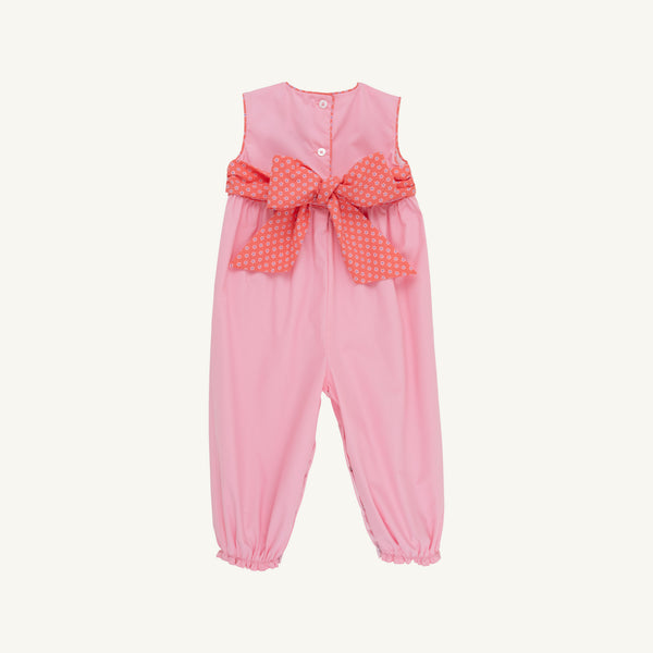 Sleeveless Rebecca Romper - Broadcloth, 
Sandpearl Pink/Mill St Manor Mini Floral