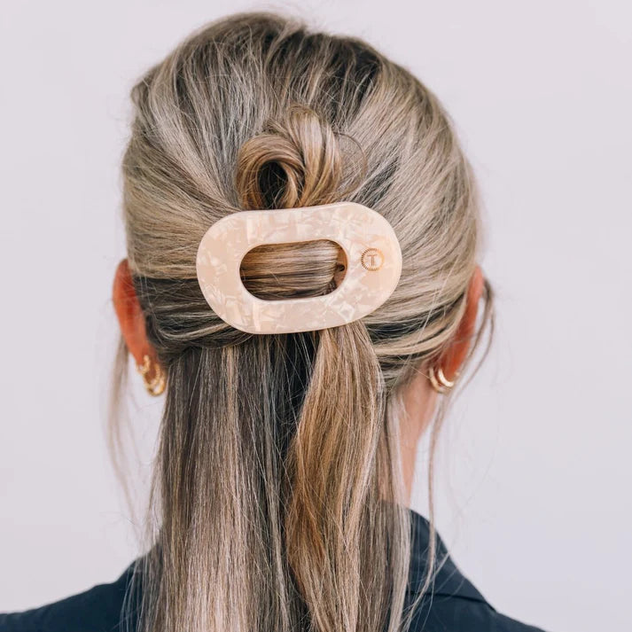 Teleties Flat Round Hair Clip - Soft Surf