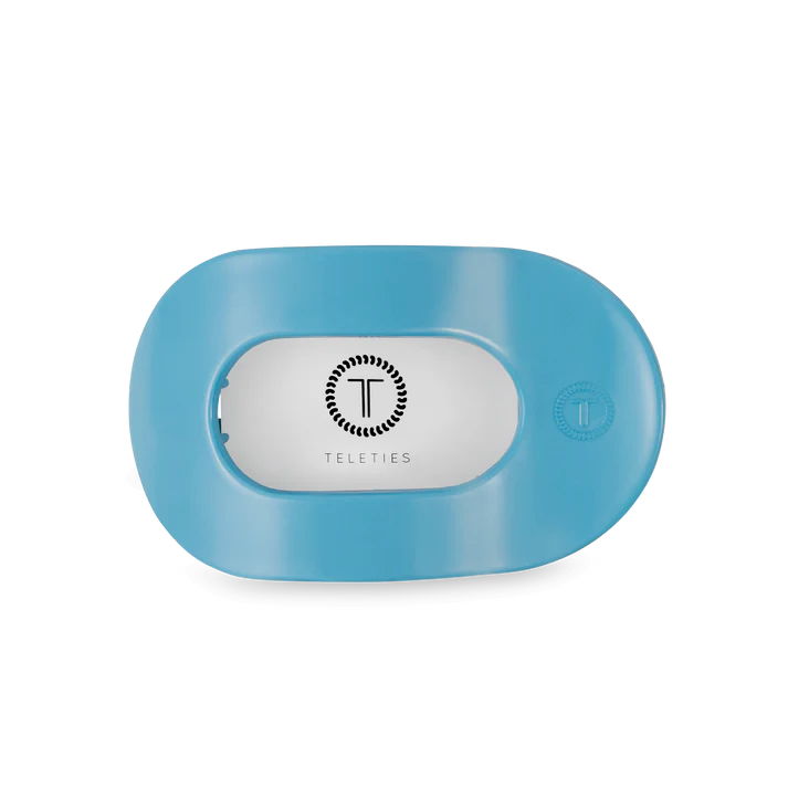Teleties Flat Round Hair Clip - Summer Sky Blue