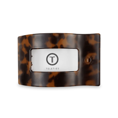 Teleties Flat Rectangle Hair Clip - Tortoise