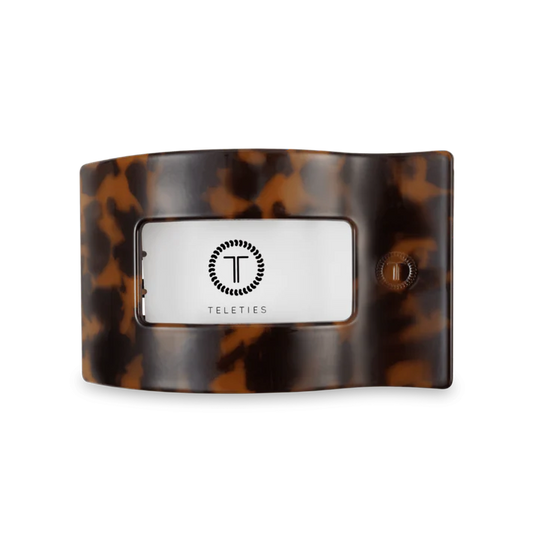 Teleties Flat Rectangle Hair Clip - Tortoise