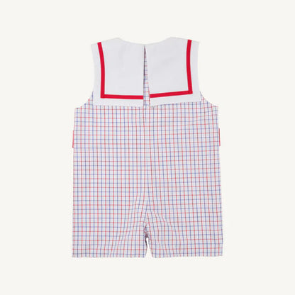 Townes Top Sail Jon Jon - Woven Yarn, 
Lake Powell Plaid/Worth Ave White