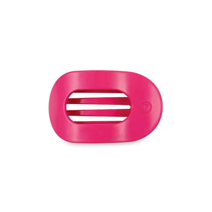Teleties Flat Round Hair Clip - Tropical Punch Pink