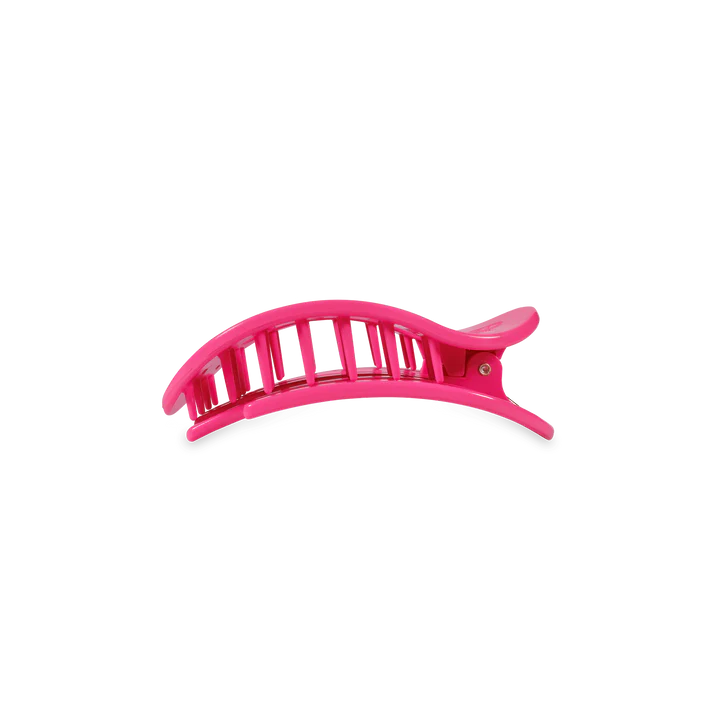 Teleties Flat Round Hair Clip - Tropical Punch Pink
