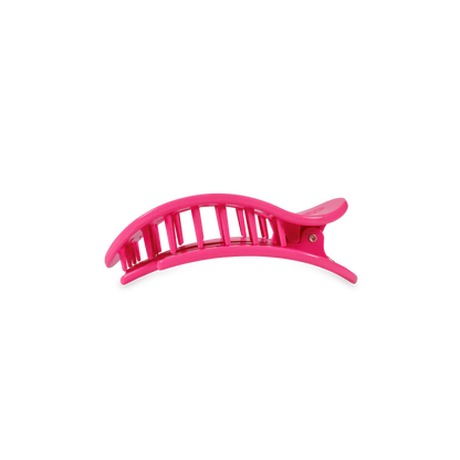 Teleties Flat Round Hair Clip - Tropical Punch Pink