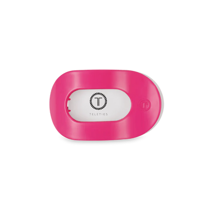 Teleties Flat Round Hair Clip - Tropical Punch Pink