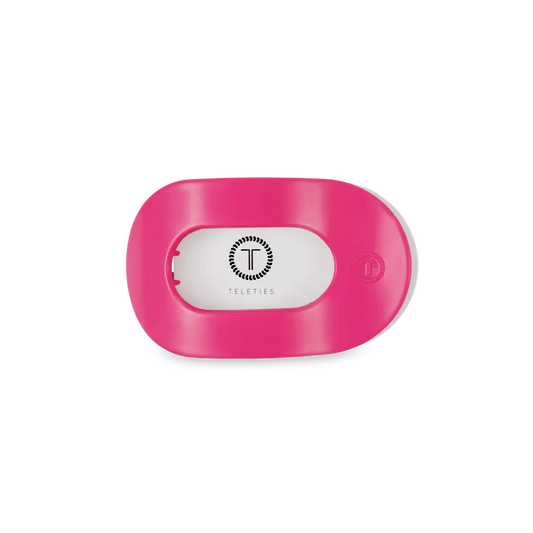 Teleties Flat Round Hair Clip - Tropical Punch Pink