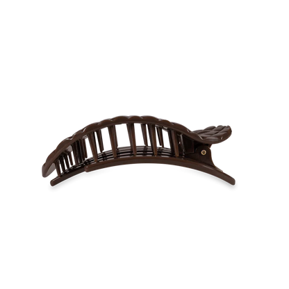 Teleties Truly Taupe Quilted- Flat Round Hair Clip