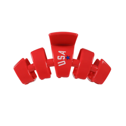 Teleties Classic Hair Clip - USA Red