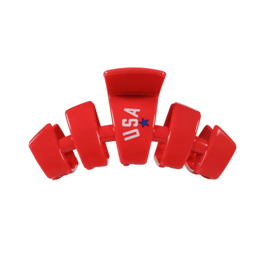 Teleties Classic Hair Clip - USA Red