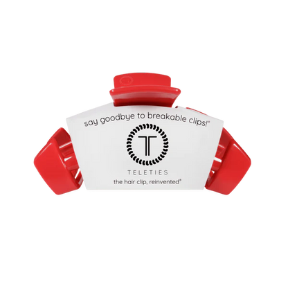 Teleties Classic Hair Clip - USA Red